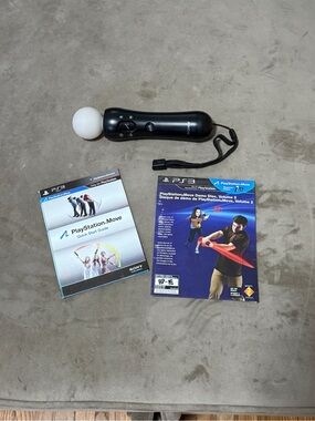 Sony Black Motion Controller Wand and Demo Disc